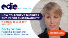 The 'How to achieve business-buy-in for sustainability' masterclass will be free to watch live at 11am on 22 June, and will be made available on-demand afterwards